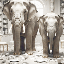 Deux éléphants dans un magasin de porcelaine (2)
